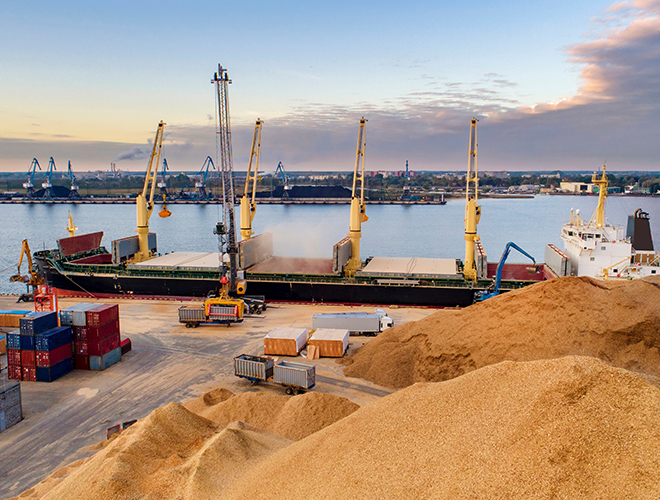 Bauxite unloading